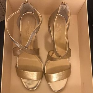 Vince Camuto Zip-Up Gold Heel